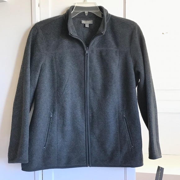 STYLE & CO Fleece Full Zip Front Jacket Coat NWT Gray Women’s Plus Size 1X - Picture 16 of 16